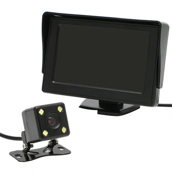 

Car Parking Kit Rear View Monitor 2 In 1 Screen Video Backup Assistant System AV Input Auto Safety Reversing With Camera