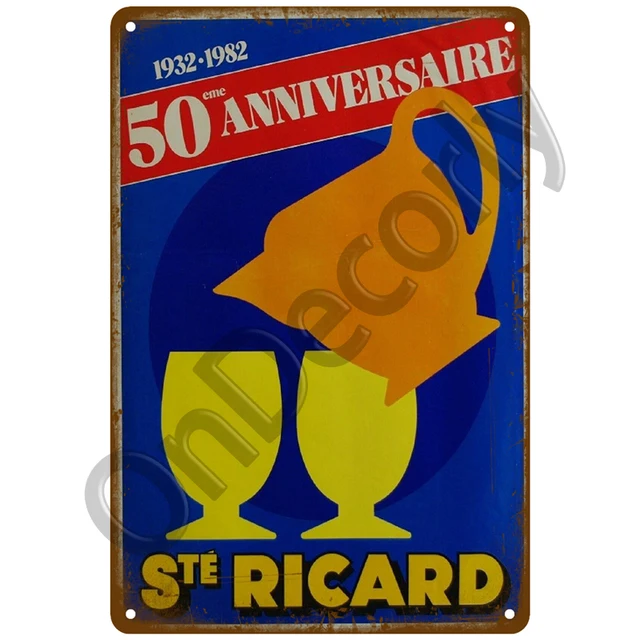 Custom Ricard Beer Pub Bar Decoration Tin Sign Shabby Chic Home Decor Plaque Metal Sign Wall Poster Vintage Decor Art Vintage Aliexpress Home Garden