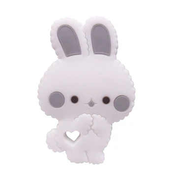 

10pcs/Lot Silicone Teethers Cartoon Rabbit Shaped BPA Free Tiny Rod Food Grade Silicone Baby Teethers Teething Toy