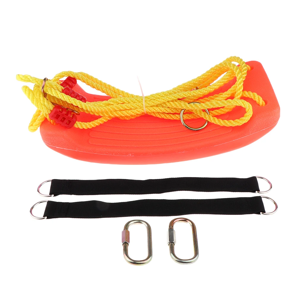 4 Colors High Quality Outdoor Swings Seat Set Toy with Adjustable Ropes for Garden Playground Accs Children Outdoor Fun Kids Toy