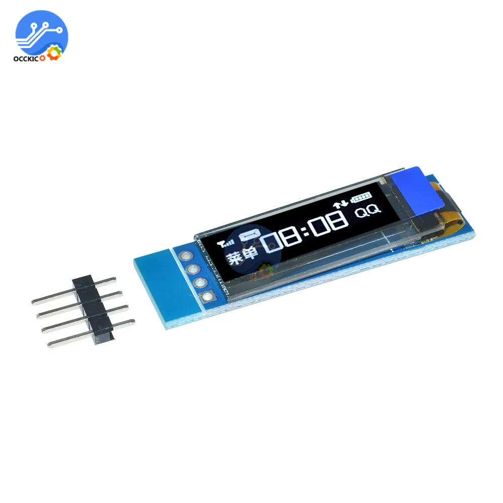 0 91 дюймов 128x32 I2C IIC Серийный белый/синий OLED ЖК дисплей модуль &quot12832 SSD1306 экран для