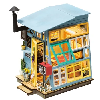 

15.5*15*10.3cm Model Building Kits For Kids Mini 3D Wooden Nut Dollhouse Building Model With Light Home Decoration