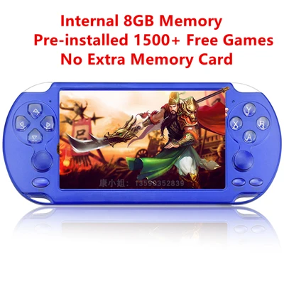 Blue Color 8GB 8/16/32/128 бит " ЖК-дисплей X9 плюс двойной рокер 8G/40G Аркады X9s Ручной Чехол для телефона в виде ретро-игровой консоли видео MP5 для GBA/NES 1000 игры - Цвет: Blue Color 8GB