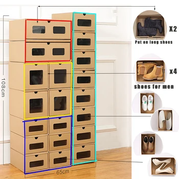

Drawer Shoe Rack Paper Foldable Shoe Storage Box Creative Shoe Cabinet Storage Box Can Be Stacked To Store All Kinds Of Shoes