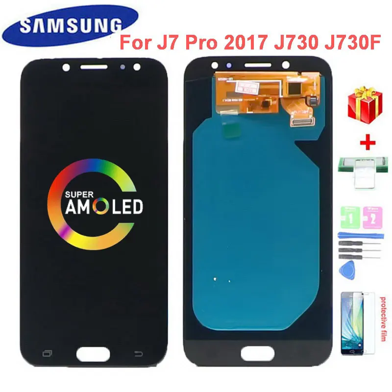 ЖК-дисплей Super AMOLED для Samsung Galaxy J7 Pro 2017 J730 J730F SM-J730F J730FM/D | Мобильные телефоны и