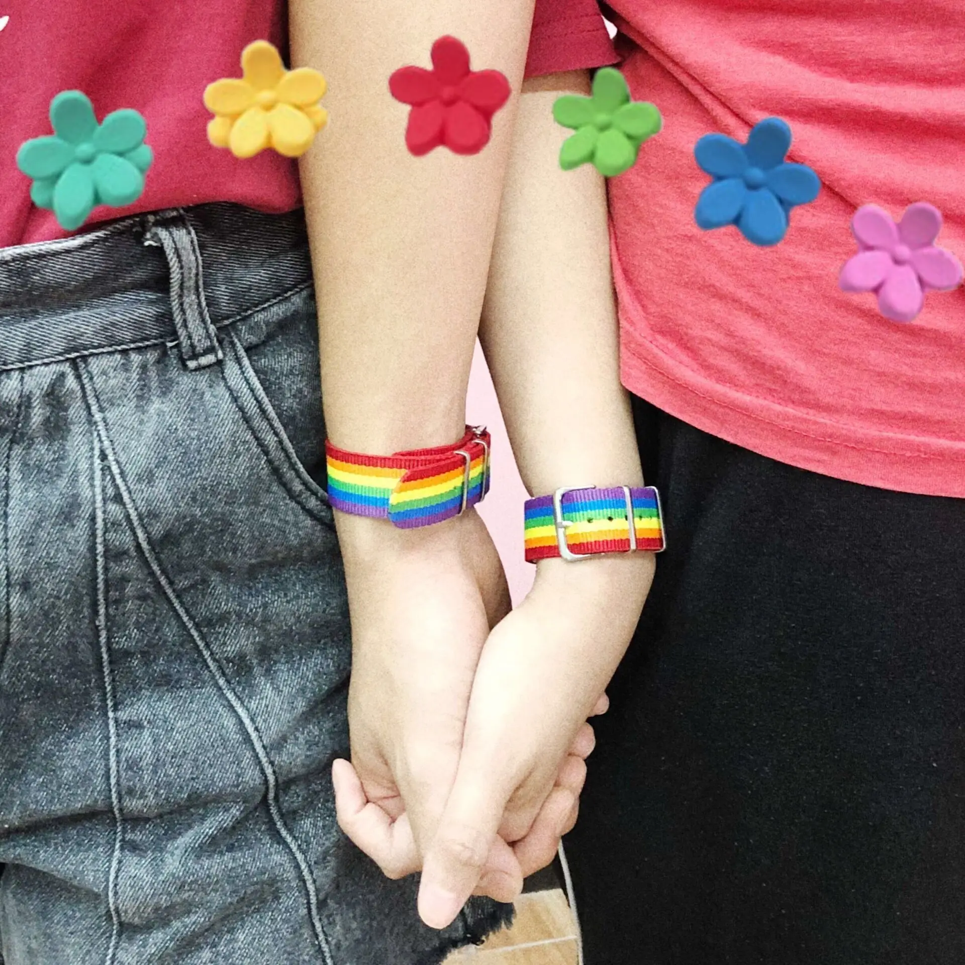 Радужный Флаг ЛГБТ Обёрточная бумага нетрадиционной плетеные браслеты, ювелирные изделия Радуга лесбиянки и парень гордость веревка тесемка, нитка дружбы гей
