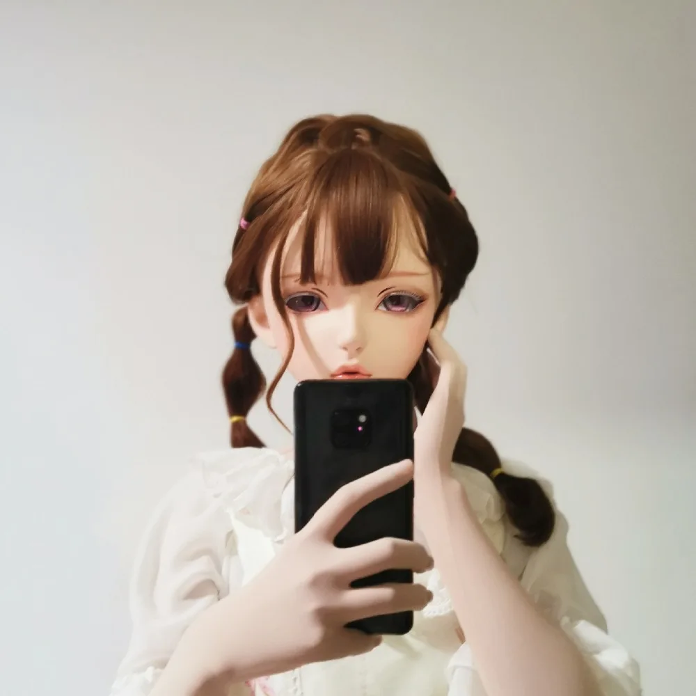 Dollkii 01) Женская Девушка кремнезема Косплей BJD переодевание кигуруми Голова маска Аниме ролевые игры вечерние Трансвестит кукольная маска