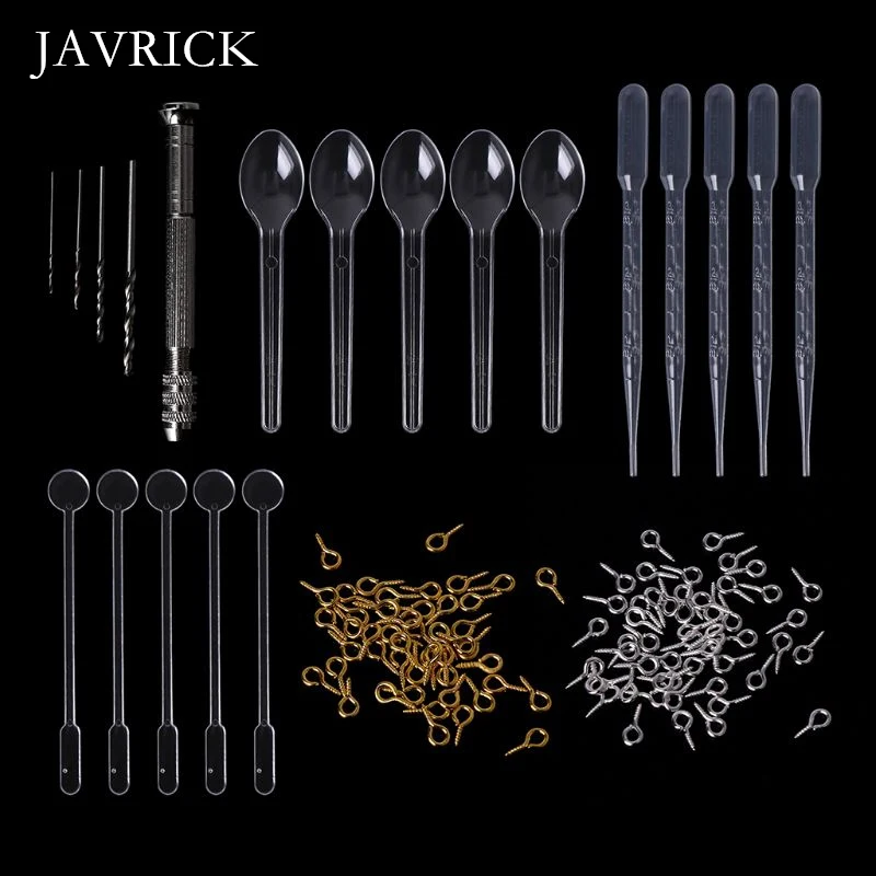 

1 Set Epoxy Resin Kit DIY Jewelry Making Tool Drill Pins Necklace Pendant Dropper Spoon Mix Stick Accessories Casting Tool