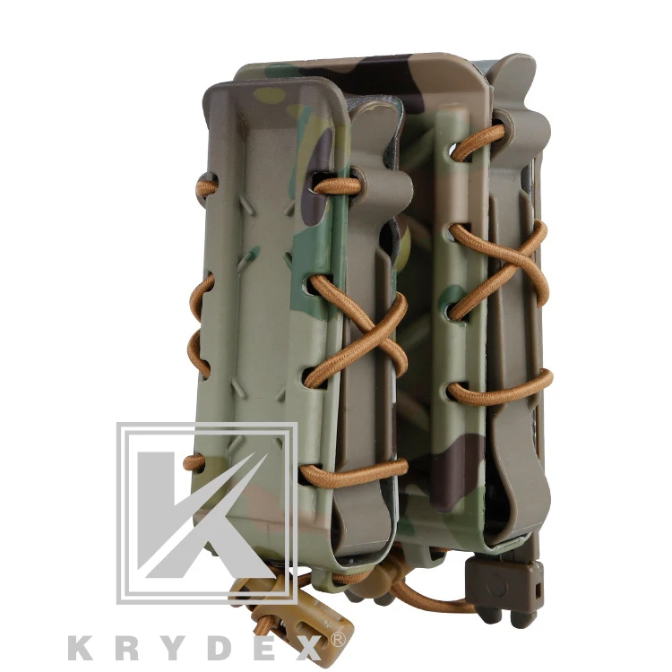 KRYDEX 5,56 мм 7,62 мм+ 9 мм Пистолет подсумок набор тактическая охотничья стрельба MOLLE Держатель Для Журналов Poly Mag держатель для переноски Набор