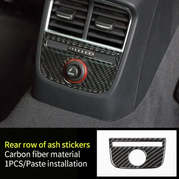 

For AUDI A3 2014 2017 2018 carbon fiber Rear row of ash stickers 1pc