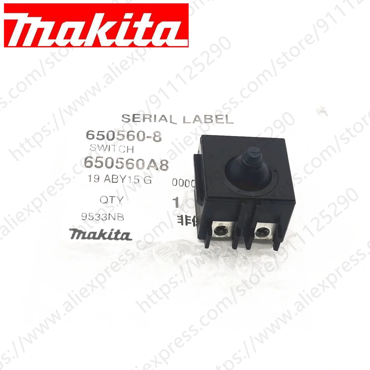 

Switch for Makita 9555HN 9555NB 9554NB 9554HN 9553NB 650560-8