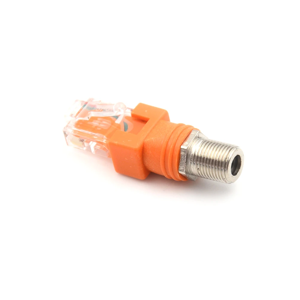 1Pcs F-Type Connector RF Female To RJ45 Male Coaxial Barrel Coupler Adapter Coax Adapter, RJ45 To RF Connector