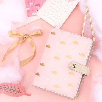

Pink Clouds My Colorful Diary Book A6 Spiral Notebook 160P Undated DIY Weekly Monthly Planner Free Shipping