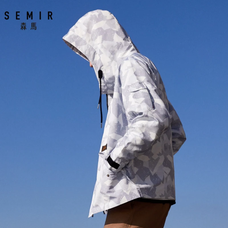 Semir куртка мужская ins tide брендовая камуфляжная куртка новая свободная с капюшоном оснастка весенняя и осенняя верхняя одежда для мужчин