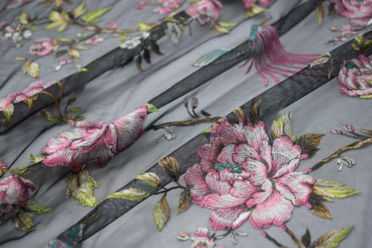 Черный низ птицы сетка вышивка кружево ткань для платья Базен riche getzner tissu telas por metro Африканский tissus tela stoffen