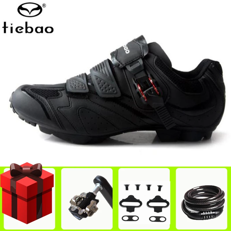 

Tiebao cycling shoes add SPD pedal Sapatilhas Ciclismo MTB Mountain Bicycle Shoes Riding Sneakers Non-slip Zapatos de ciclismo