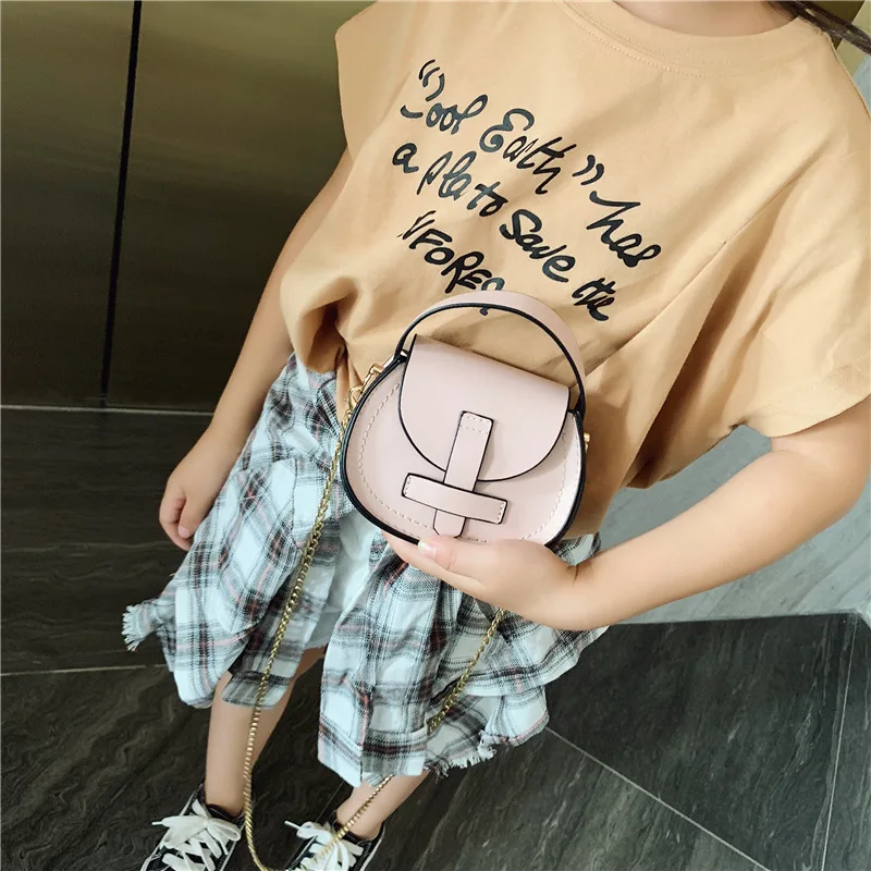 

Korean-style CHILDREN'S Cute Girls Shoulder Bag Children Princess Retro Fashion Semicircle Bag Baby Infants Mini Bag