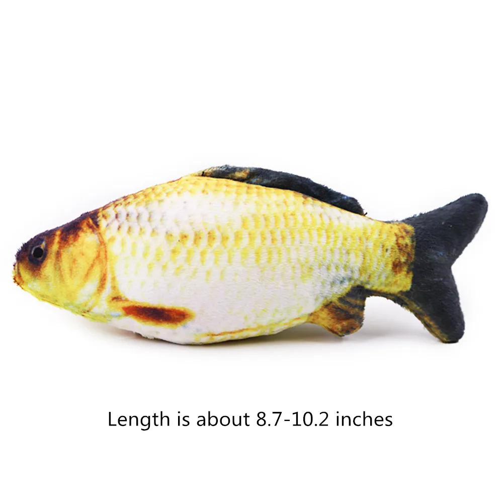 fish-1 Игрушки для кошек имитационное яйцо рыба Плюшевые Интерактивные котята щенок устойчив к прокусыванию игрушечные домашние питомцы кукла подушка Каттен спелгоед - Цвет: fish-1