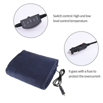 

12V Electric Car Blanket Heated Travel Winter Camping Trip(60"x 40",Navy Blue)