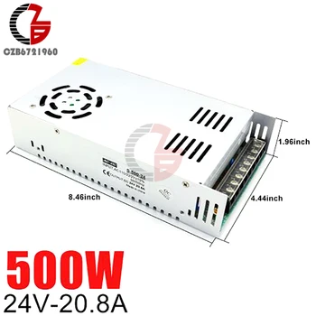 

24V Switching Power Supply 20.8A 500W AC to DC LED Strip Power Source Adapter Transformer LED Power Supply Voltage Regulator