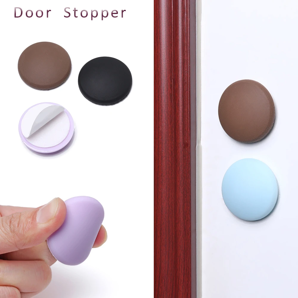 

Rubber Wall Protector Door Handle Bumper Guard Stopper Anti-slip Sticker Self Adhesive Rubber Round Door Crash Pad Door Stops