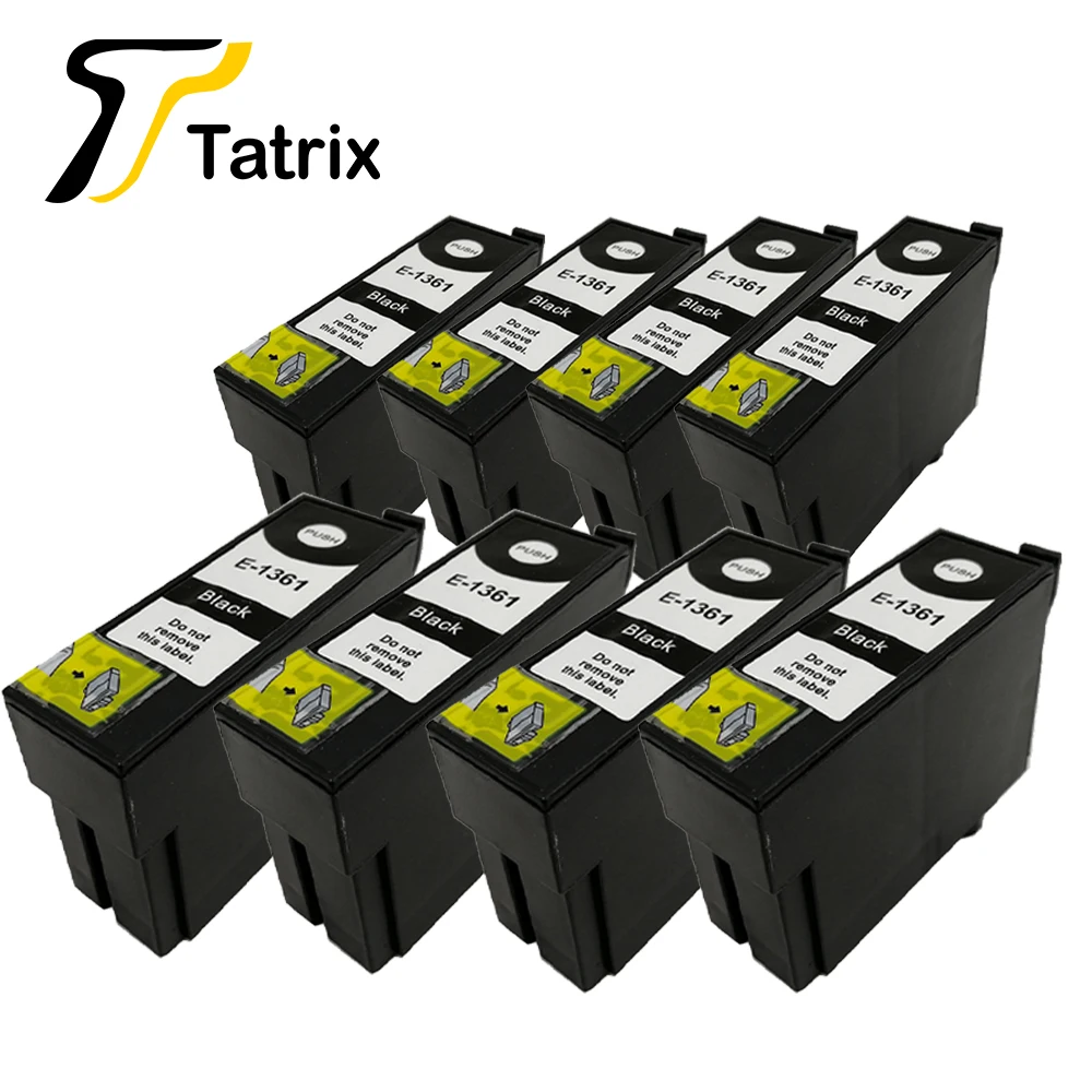 Tatrix 8 шт. T1361 совместимый Чернильный Картридж для струйного принтера Epson Workforce K101 K201 K301