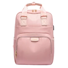 Дорожная сумка на молнии с защитой от кражи, сумка для колледжа, большая емкость, ткань Оксфорд, водонепроницаемый рюкзак для ноутбука, Модный повседневный рюкзак с зарядкой через USB