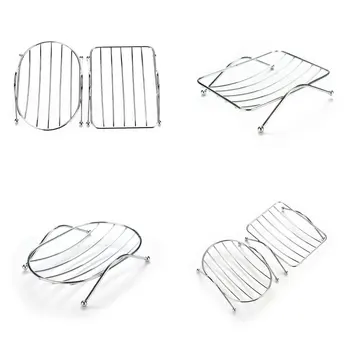 

1PCS Stainless Steel Soap Stand Holder Functional Bathroom Stainless Soap Dishs Tray Box High Quality 12.5*9*3.5cm
