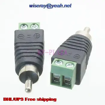 

DHL/EMS 200pcs Adapter RCA TV male plug to AV Screw CCTV Video Balum Terminal -A3