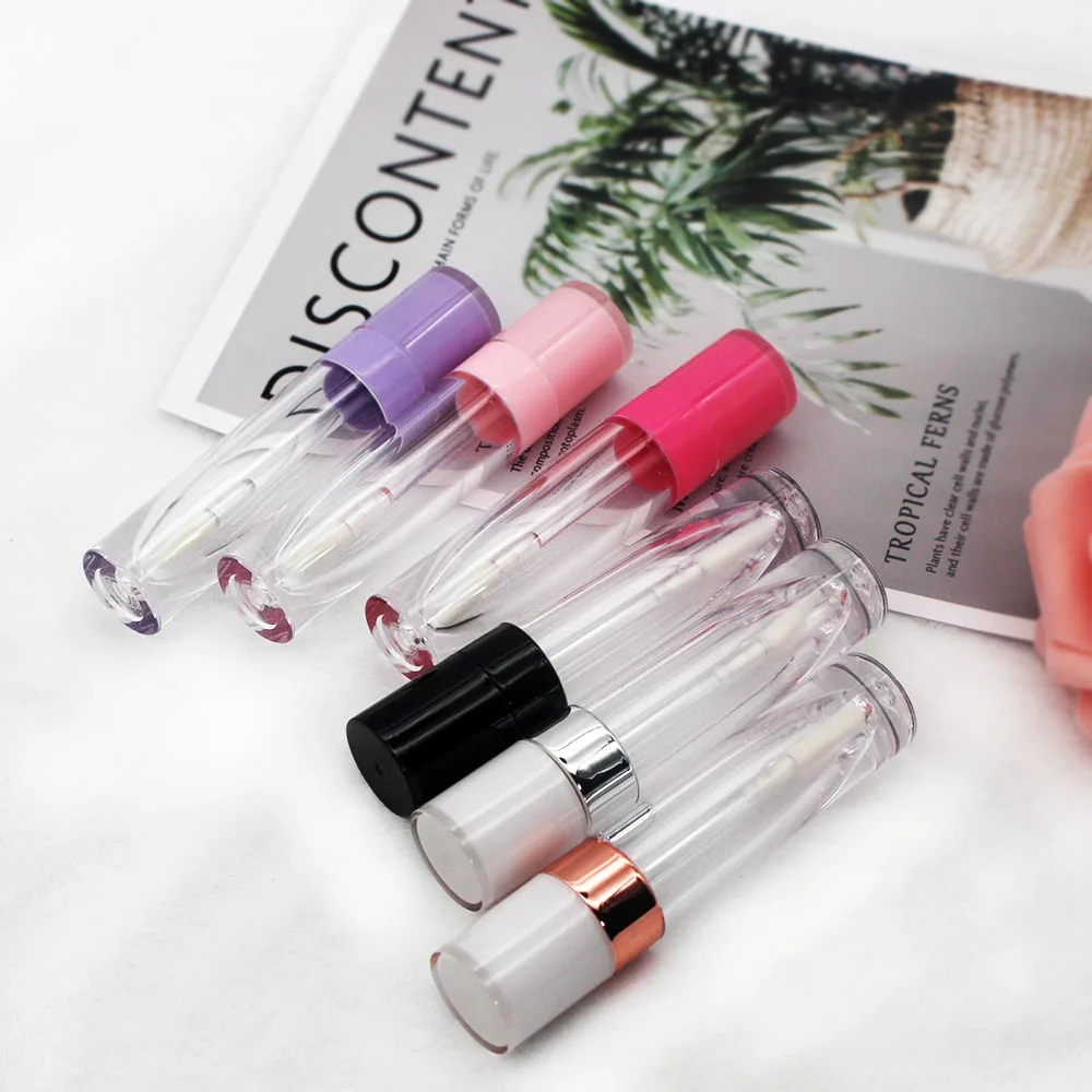 Прозрачный пластиковый тюбик для блеска губ объемом 6 мл косметический пустой