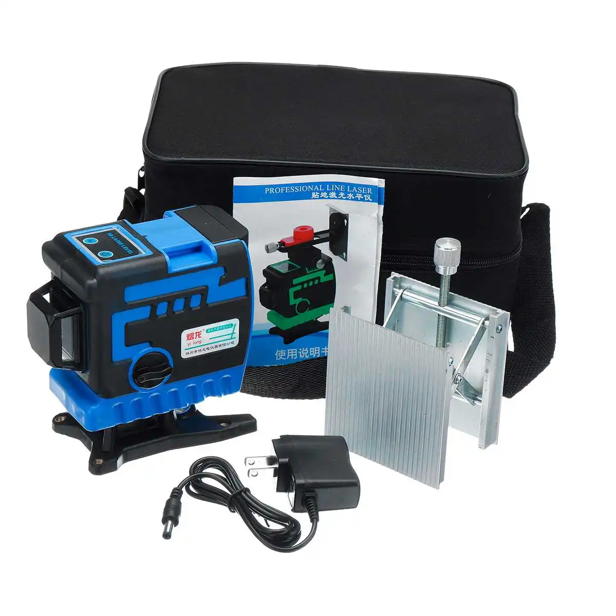 

12 Lines 3D Laser Levels 360-Degree Floor Tile Measure Tools Green/Blue Self-Leveling Waterproof Shockproof US Plug Charging