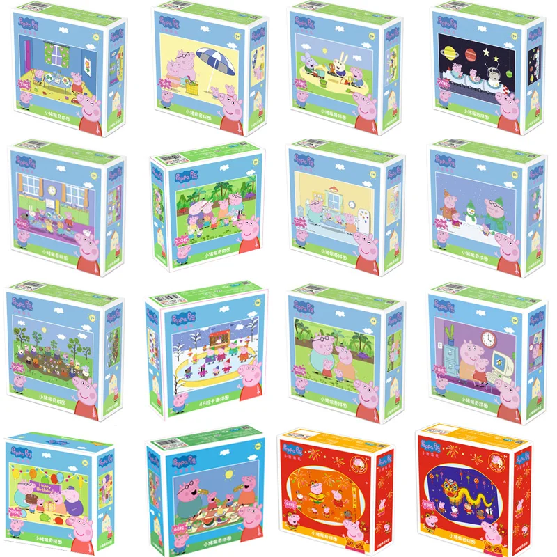 Peppa Джордж свинка головоломка обучающая игрушка Peppa Семья Друзья вечерние с героями мультфильмов детские игрушки-головоломки Рождественский подарок