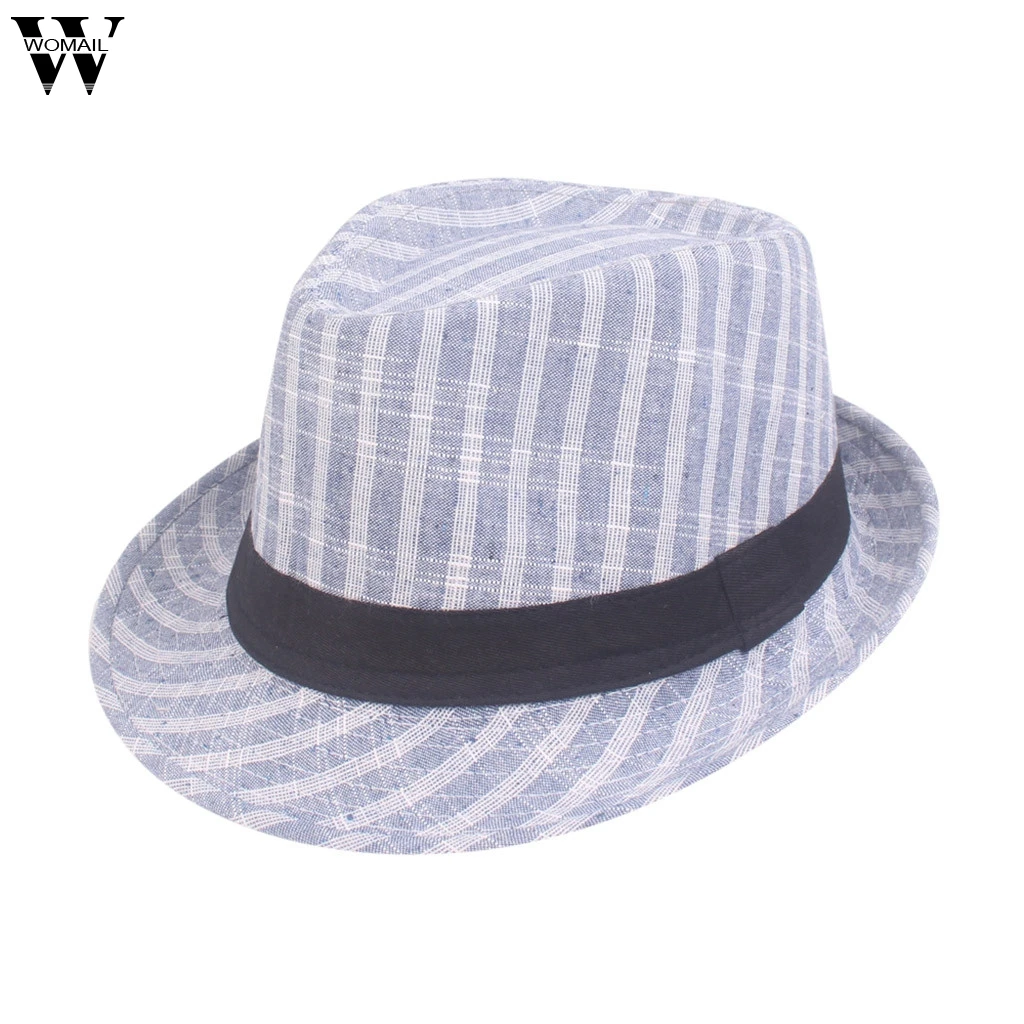 Новинка, модная мужская шляпа fedoras, женская, модная, джазовая шляпа, летняя, весенняя, черная Шерстяная Смесь, повседневная, полосатая шапка S12
