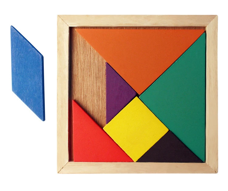 2 шт./компл. Деревянные Монтессори Пазлы Tangram головоломки детские развивающие игрушки для детей мультфильм Животные 3D Пазлы детский подарок GYH