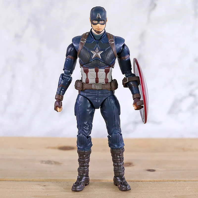 SHF Капитан Америка Marvel Мстители Endgame ПВХ фигурка Коллекционная модель игрушки