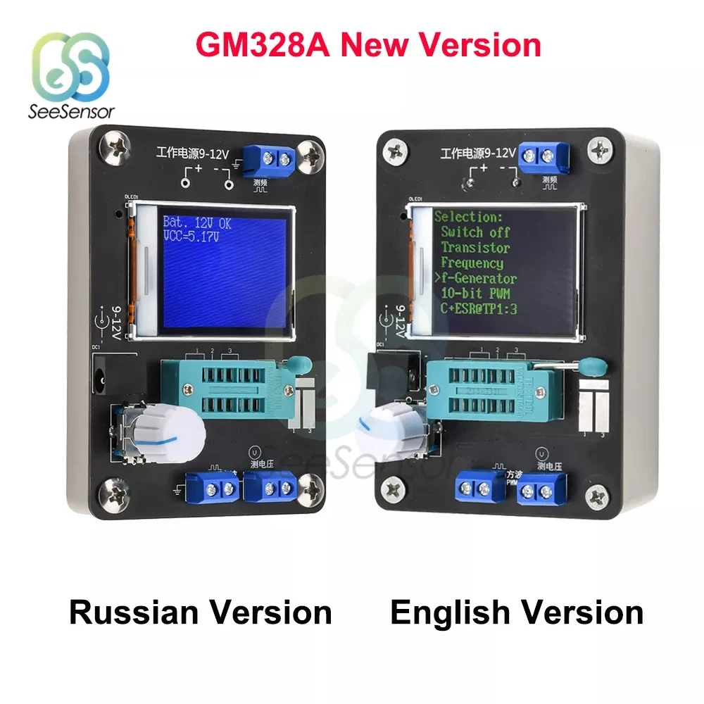 2021 Новый тестер транзисторов GM328A емкость диода ESR измеритель частоты напряжения