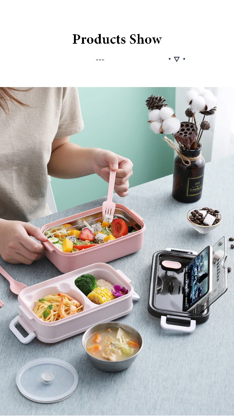 japanese snack box Double Stainless Steel lunch box for kids insulated –  pocoro