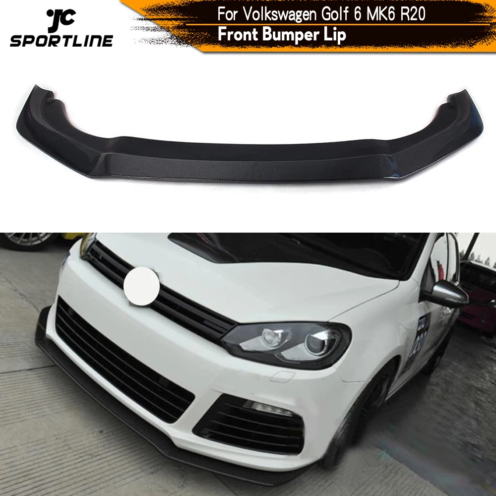 Защитный спойлер для VW Golf VI MK6 R20 углеродное волокно/FRP только 2010 2011 2012 2013 г.|bumper lip