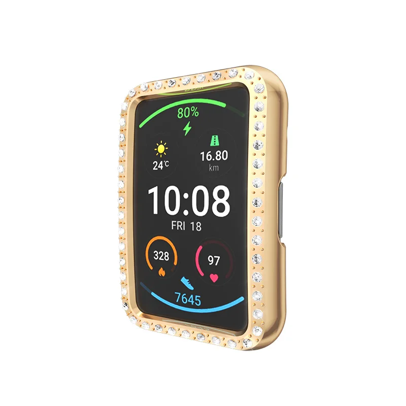TPU Soft Luxury Diamond Protector Case Shell Edge Frame For Huawei Watch Fit Strap Band Protective Film Strap For Huawei fit watch screen protector case watch protective case watch cover watch protective cover tpu protective case