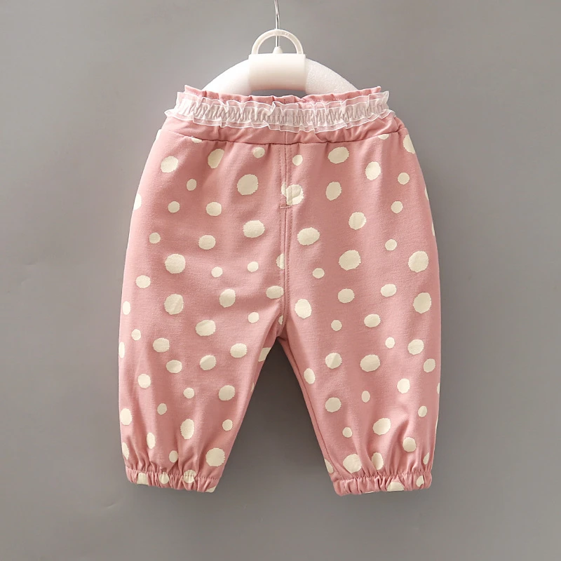 Повседневные штаны в горошек для новорожденных Новые шаровары с рисунком