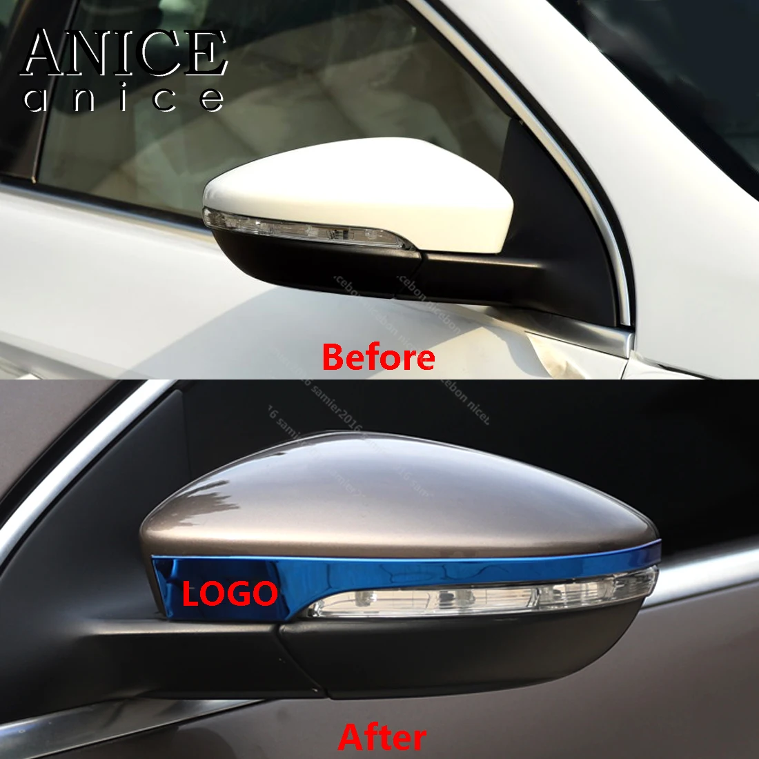 Накладка на зеркала заднего вида из нержавеющей стали обшивка для Volkswagen CC 2009 2017