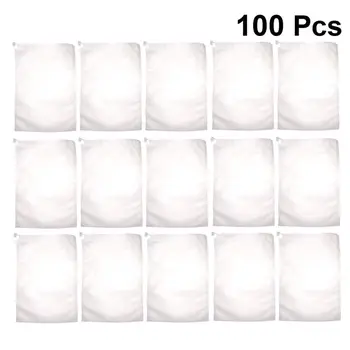 

100pcs Nonwoven Fruits Nursery Bags Drawstring Plant Grow Bags Fabric Seedling Pots for Grapes Gardening Protection (18x20cm)