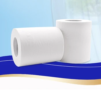 

24 Rolls White Toilet Paper Smooth Soft Premium 4-Ply Toilet Paper Rapid Dissolving Toilet Paper