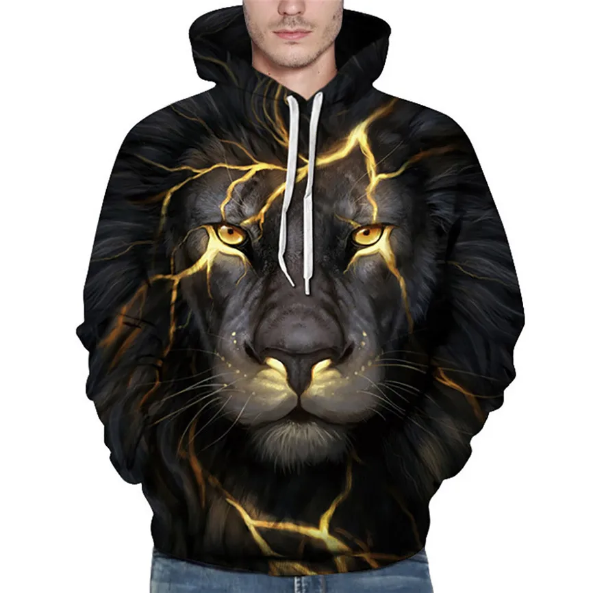 

Unisex Oversized Hoodies Sweatshirt 3d Printed Wolf Women Pullovers Winter Jumpers Long Sleeve Hooded Sweatshirt Tops Coat