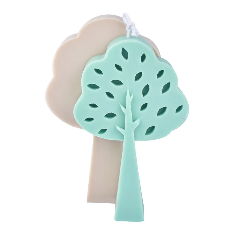 2D Small Tree Pear Lemon Silicone Candle Mold for Handmade Desktop Decoration Gypsum Resin Aromatherapy Candle Silicone Mould