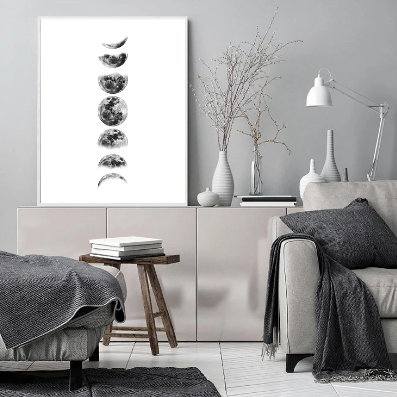 Moon Phases Wall Art Print