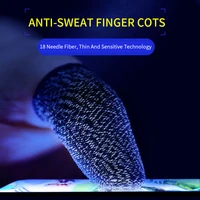 2 sztuk kontroler do gier na telefon komórkowy Finger Sleeve zestawy Anti-Sweat wielokrotnego użytku Sweatproof oddychająca pełna naciśnij ekran zestaw na palce dla PUBG 3