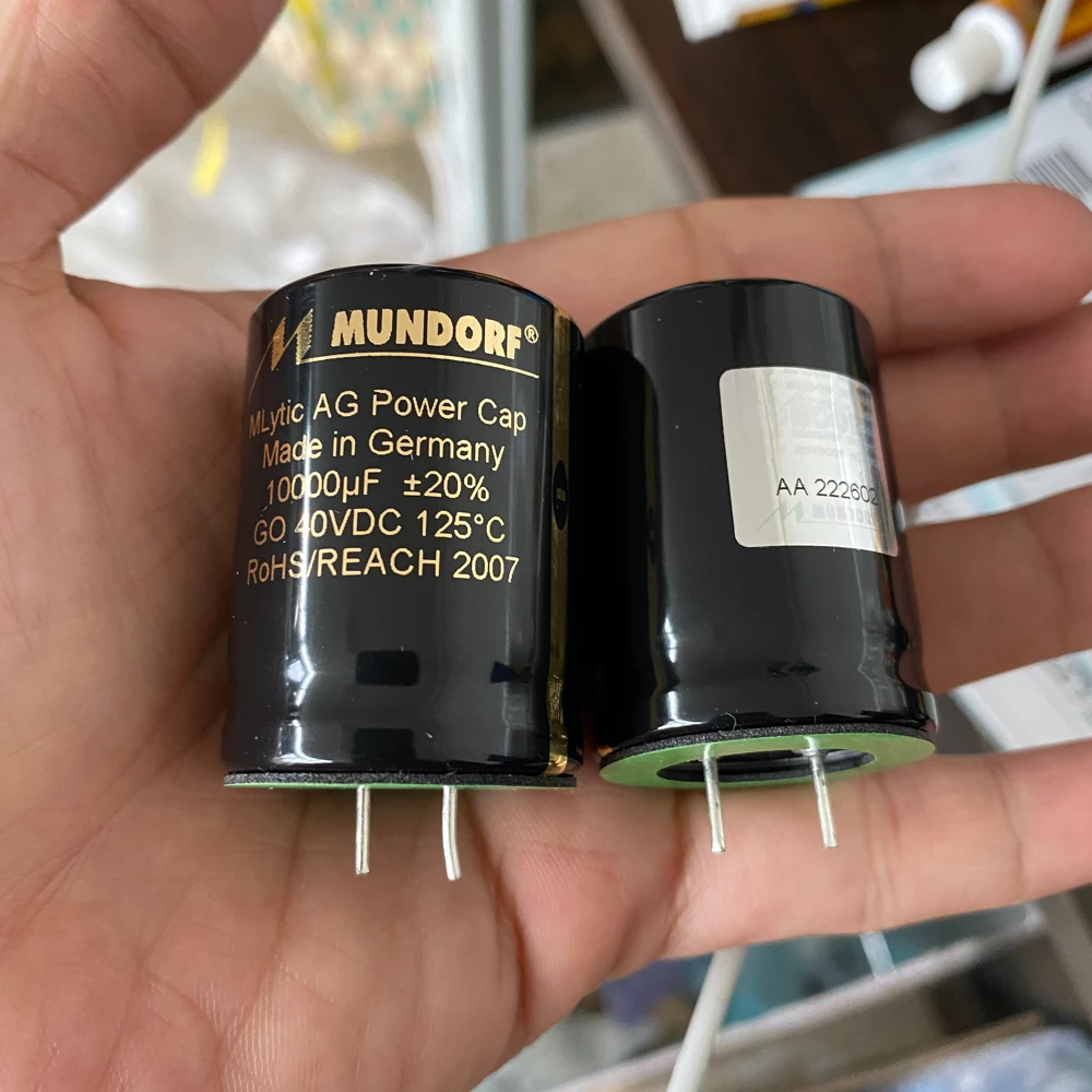 1lot/2pcs Germany Mundorf MLytic AG Power cap.Glue-On(Snap-In interoperable) Audio Grade Filter capacitor free shipping germany wu wudi car audio class d digital single channel power amplifier 3000w double voice coil high power car audio subwoofer