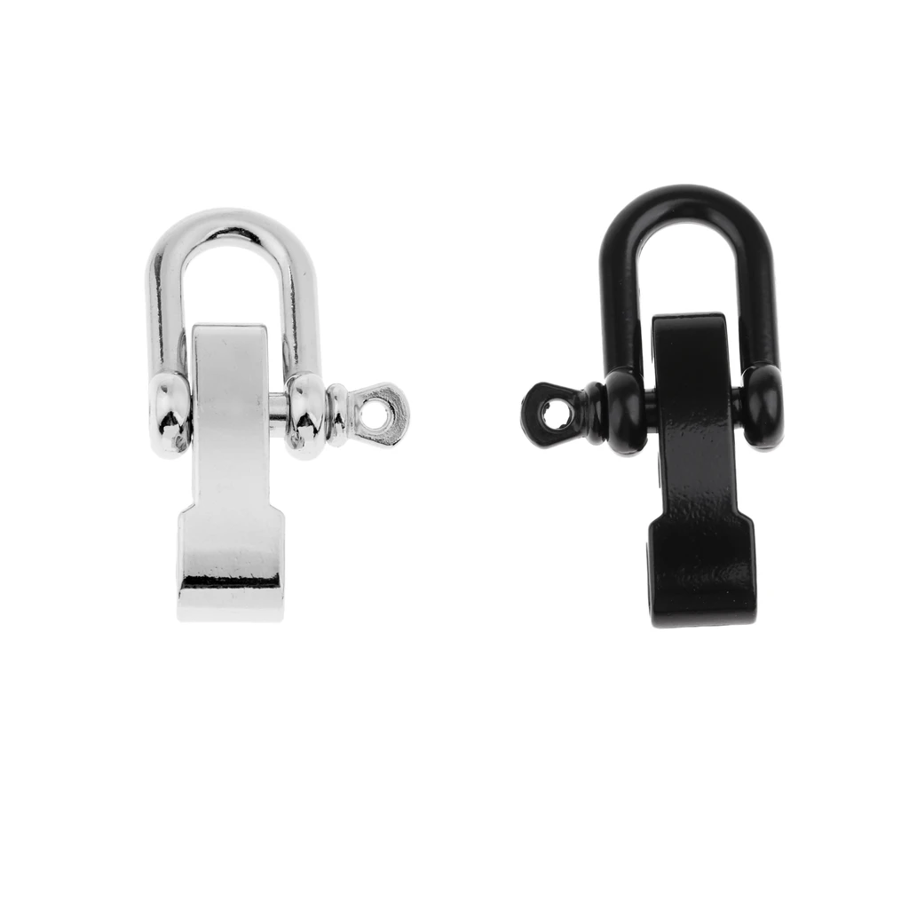 

Alloy Adjustable D Type Shackle Buckle For Survival Paracord Bracelet Backpacking Fishing Hunting