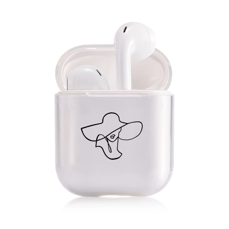 Мягкий милый Чехол Air Pods для Apple airpods, роскошные простые линии, цветы, мужские Airpods, чехол для наушников Bluetooth, аксессуары